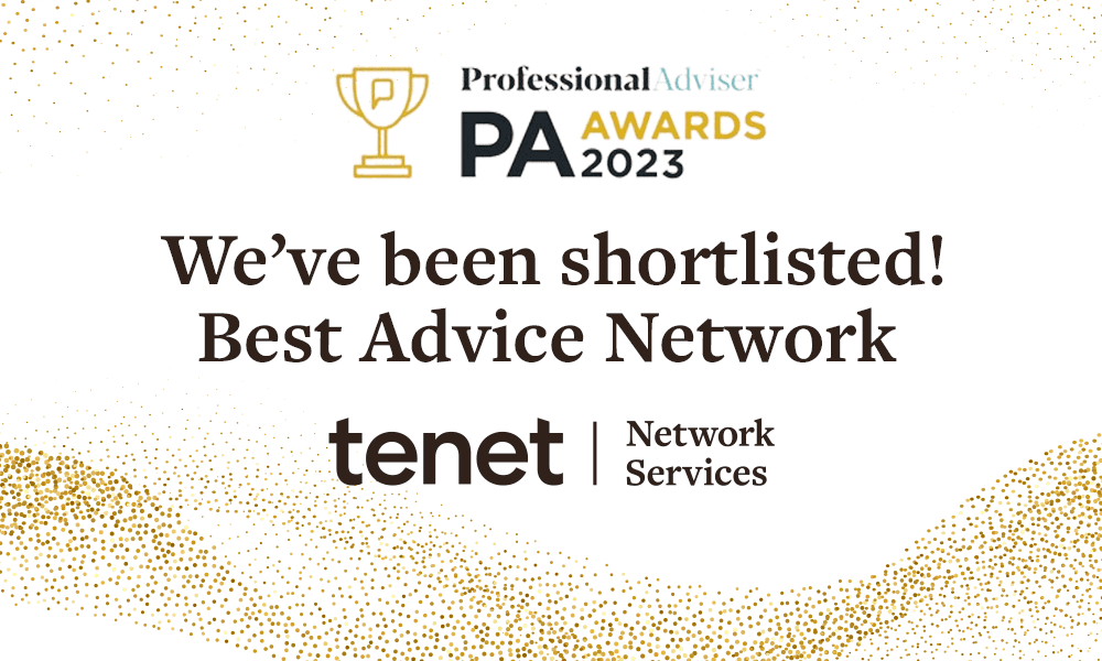 Tenet Shortlisted for Best Advice Network at Professional Adviser Awards